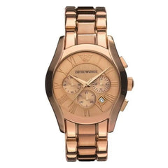 Emporio Armani Herrenuhr Chronograph in Roségold - AR0365