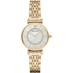 Emporio Armani Retro Damenuhr Gold/Perlmutt – AR1907