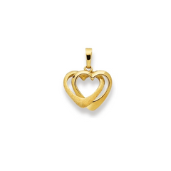 Herzanhänger 18 Karat Gold 750 - 14x12 mm