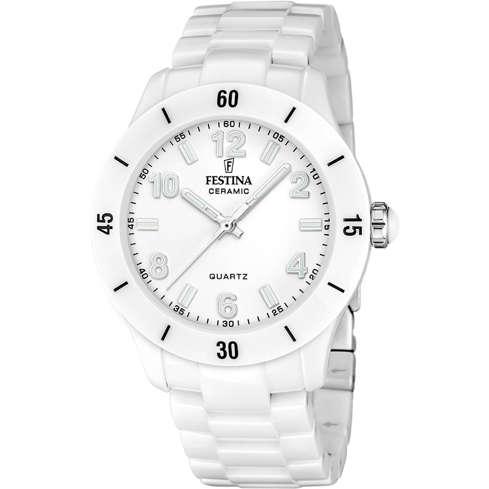 Festina Ceramic Damenuhr in Weiss - F20720/1