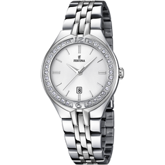 Festina Mademoiselle Swiss Made Damenuhr mit Edelstahl Armband - F16867/1