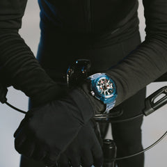 Festina Herrenuhr Swiss Made Chrono Bike - Blau Stahlarmband - F20729/1
