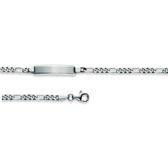 Figaro Plaketten Armband aus Silber 925 weiss - 6277.00051/1900
