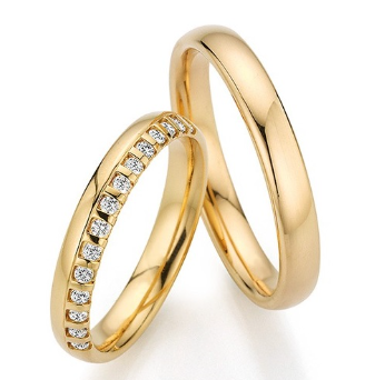 Fischer Trauringe Wohlbefinden mit Diamanten - 38-07762-035/06-07762-035