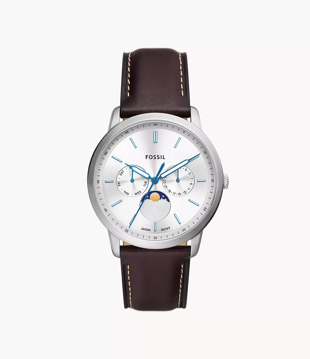 Fossil Neutra Moonphase Herrenuhr - Braun Leder - FS5905