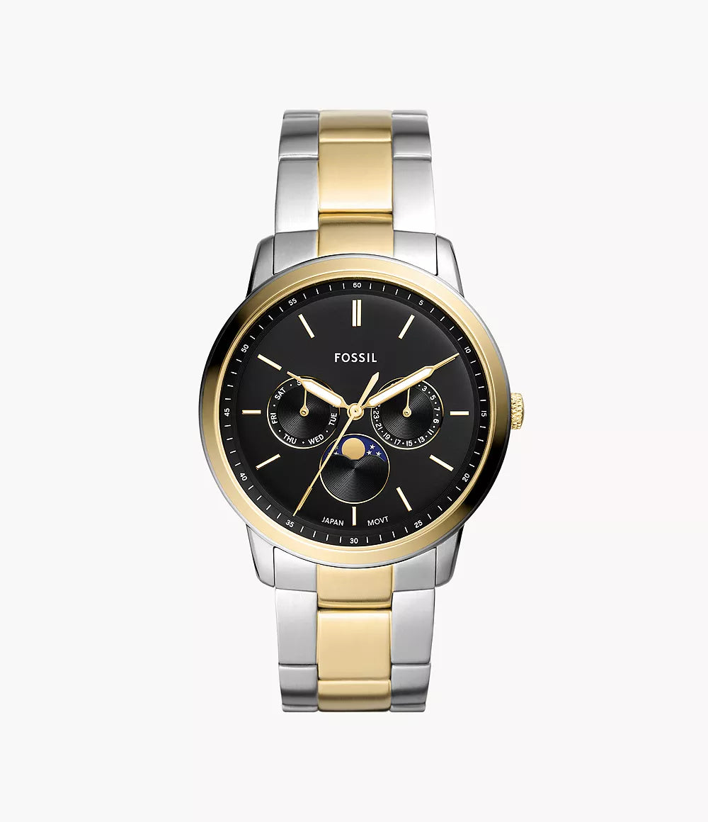 Fossil Neutra Moonphase Herrenuhr - Two-Tone Edelstahl - FS5906