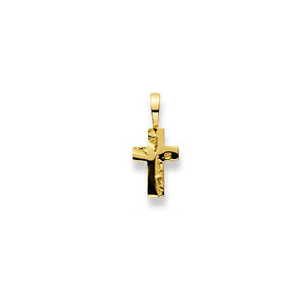 Gold-Classics Anhänger Kreuz 750 Gelbgold matt/poliert 13 x 9 mm
