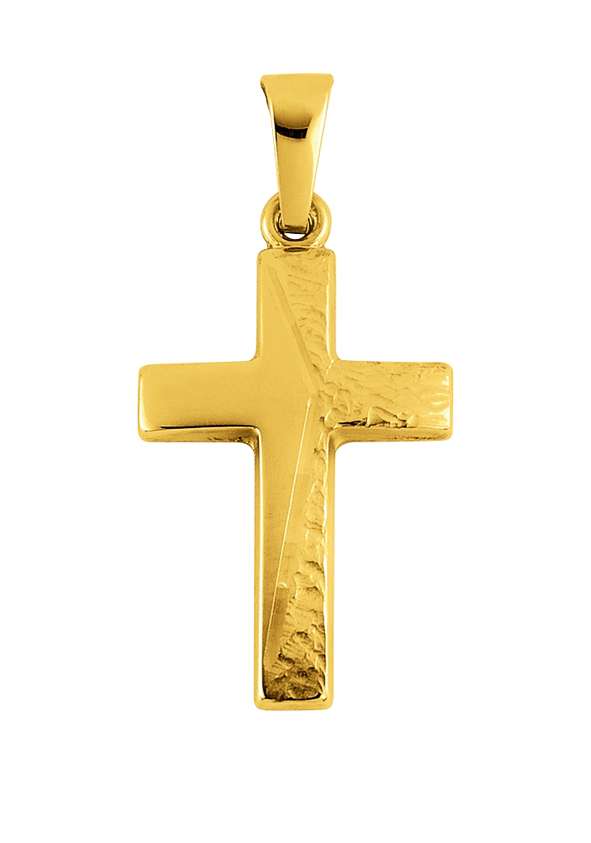 Gold-Classics Anhänger Kreuz 750 Gelbgold strukturiert/poliert – 1158.03519/0001