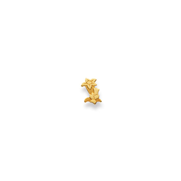 Gold-Classics Ohrstecker Gold 750 Gelbgold – Enzian Motiv - 1163.03893/0001