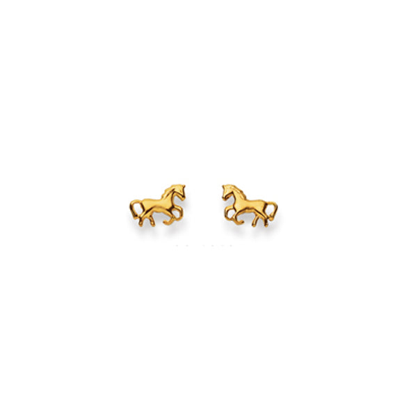 Gold-Classics Ohrstecker Gold 750 Gelbgold - Pferd Motiv - 1163.03516/0001