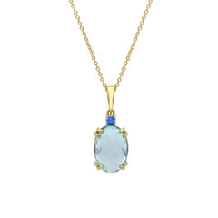 Damen Halskette in 750/18 Karat Gelbgold mit Kristallen - 281655