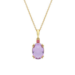 Damen Halskette in 750/18 Karat Gelbgold mit Kristallen - 281657