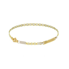Herren-ID-Armband aus 18 Karat Gold – 750er Goldarmband mit Gravurplatte - 175460