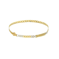 Herren-ID-Armband aus 18 Karat Gold – 750er Goldarmband mit Gravurplatte - 172761