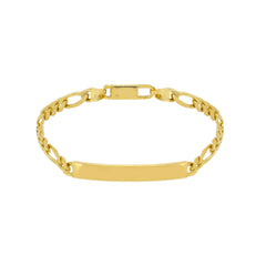 Herren-ID-Armband aus 18 Karat Gold – 750er Goldarmband mit Gravurplatte - MFC140GGT