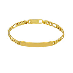 Herren-ID-Armband aus 18 Karat Gold – 750er Goldarmband mit Gravurplatte - MFC160GGT