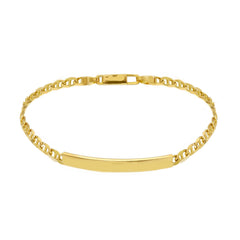 Herren-ID-Armband aus 18 Karat Gold – 750er Goldarmband mit Gravurplatte - MTM100GGT21