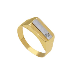 Bague homme en or 18 carats – Bague en or 750 pour homme - 173855
