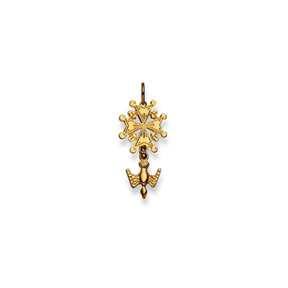 Hugenottenkreuz Anhänger in 18 Karat Gelbgold - 1158.03096/0001
