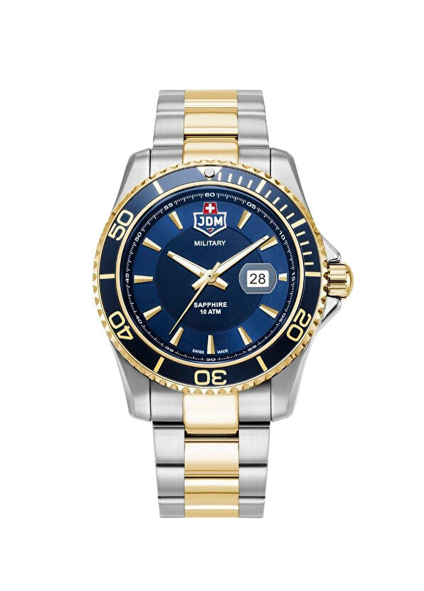 JDM Militär Sapphire Herrenuhr in der Farbe Graugold-Metallic - JDM-WG022-04