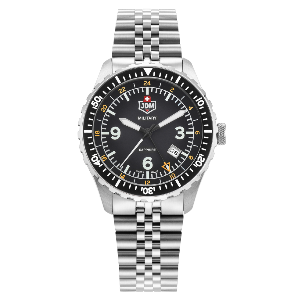 JDM Militär Wingman Schwarze Herrenuhr - JDM-WG028-03