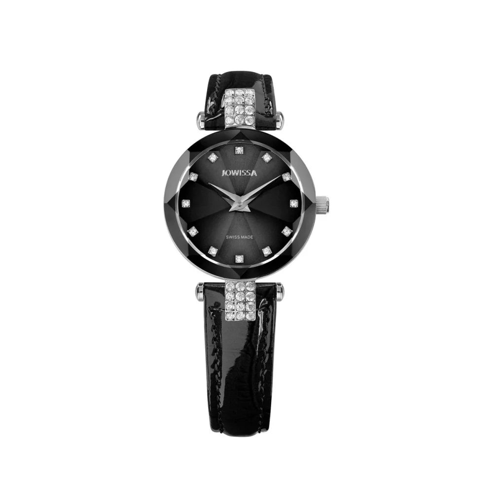 Facet Strass Schweizer Damenuhr - J5.789.S