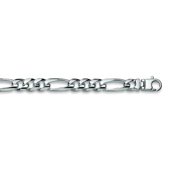 Klassisches Figaro Armband aus Silber 925 weiss - 6274.00147/1900