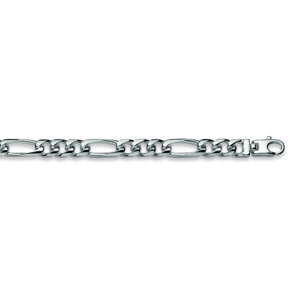 Klassisches Figaro Armband aus Silber 925 weiss - 6274.00151/1900