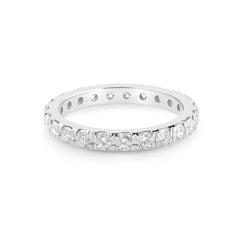 Linden Memoire Ring aus 18 Karat Weissgold (750) mit Brillanten - Diamant-Eternity-Ring für Damen | YZ00494