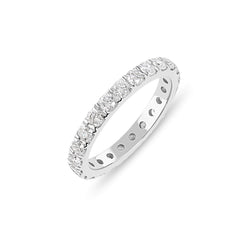 Linden Memoire Ring aus 18 Karat Weissgold (750) mit Brillanten - Diamant-Eternity-Ring für Damen | YZ00494