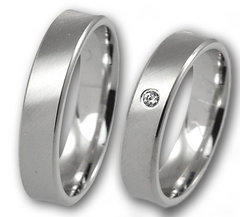 Linden Trauringe / Eheringe Dachsen mit Diamant 0.03 ct. - 246/247