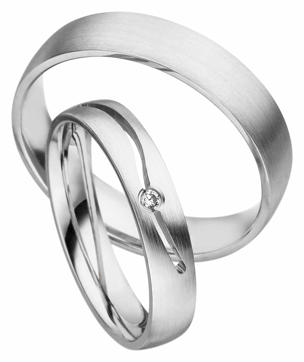Linden Trauringe / Eheringe Glarus mit Diamant 0.0200 ct. - 1556/1557
