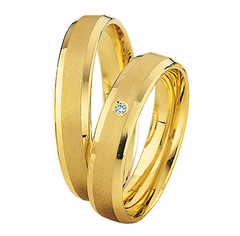 Linden Trauringe / Eheringe Kloten mit Diamant - 502/503