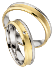 Linden Trauringe / Eheringe Muri mit Diamant 0.0200 ct. - 346/347