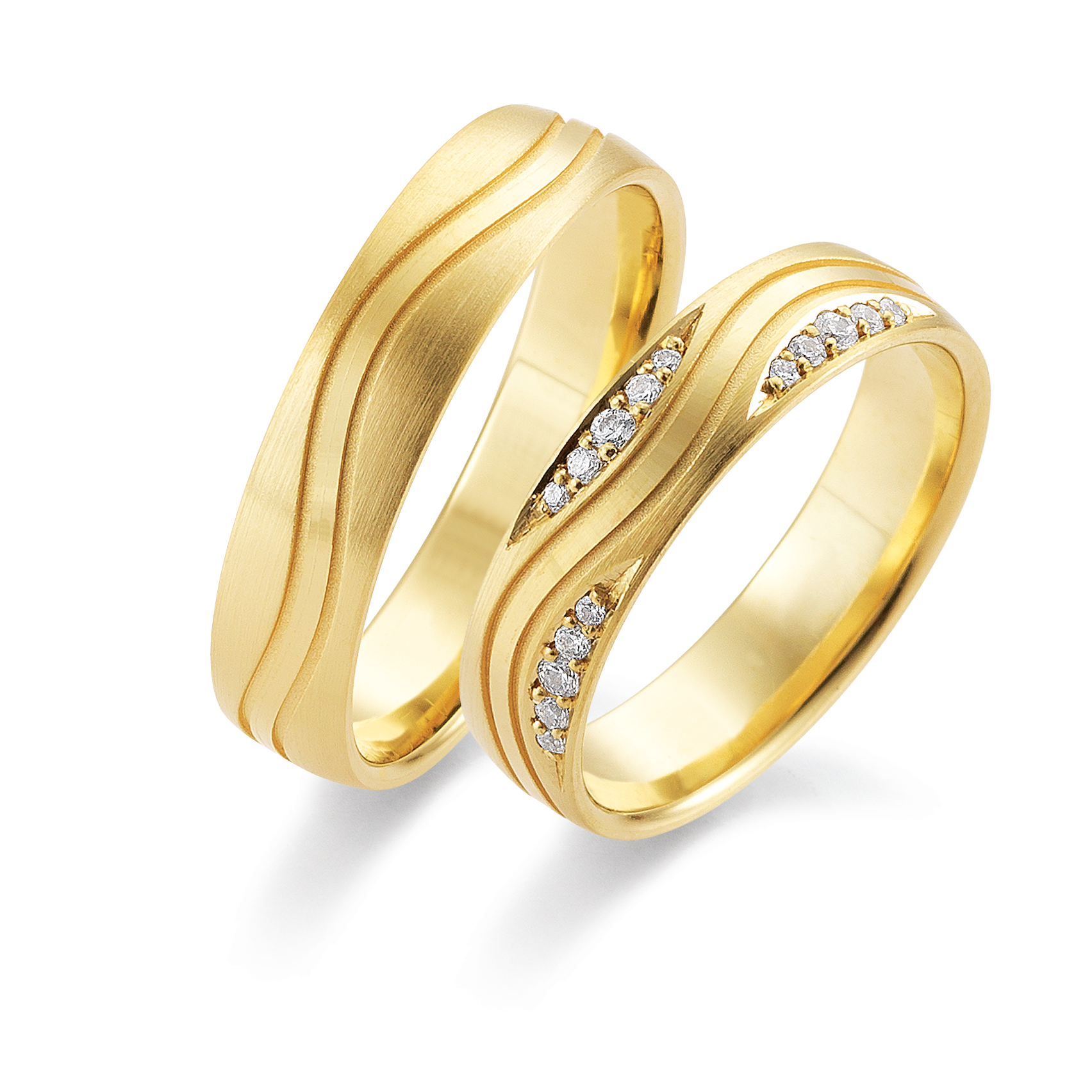 Linden Trauringe / Eheringe Steinhausen 15 Diamanten - 1262/1263