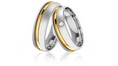 Linden Trauringe / Eheringe Zofingen mit Diamant 0.0200 ct. - 289/290