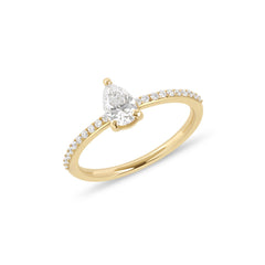 Linden Verlobungsring aus 18 Karat Gelbgold (750) mit Diamanten | YZ00491