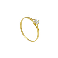 Linden Verlobungsring aus 18 Karat Gold – Solitärring mit Zirkonia in edlem Design - 104254