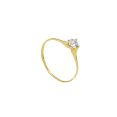 Linden Verlobungsring aus 18 Karat Gold – Solitärring mit Zirkonia in edlem Design - 134010