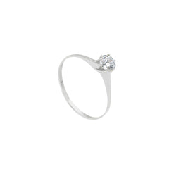 Bague de fiançailles Linden en or 18 carats – bague solitaire avec zircone au design sophistiqué - 145537