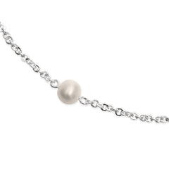 Fusskette in Silber mit Perlen und Zirkonia - SF-531
