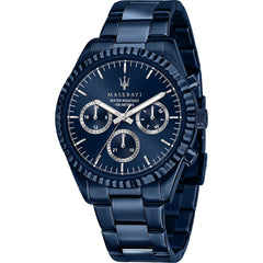 Maserati Blue Edition Collection 43 m Edelstahluhr mit blauem Zifferblatt für Herren – R8853100025