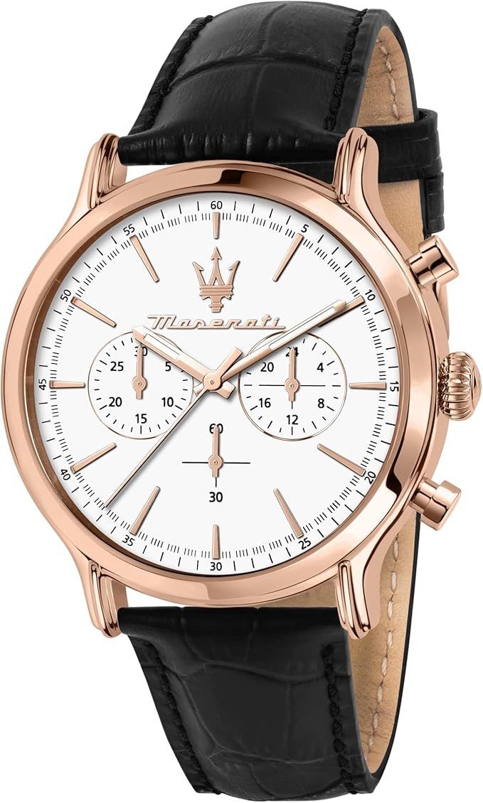 Maserati Epoca Chronograph Leder Rosé / Schwarz Herrenuhr - R8871618016