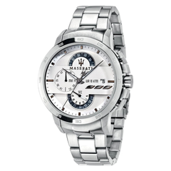 Maserati Ingegno Chronograph Herrenuhr mit Weisses Zifferblatt - R8873619004