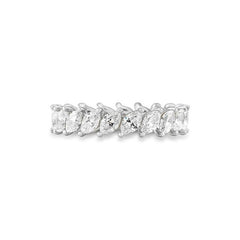 Bague Mémoire Navette avec diamants de laboratoire – Bague élégante avec diamants de laboratoire - 41062950