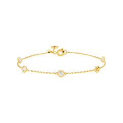 Michael Kors Kors Brilliance Damen Armband Goldfarben mit weissen Zirkonia