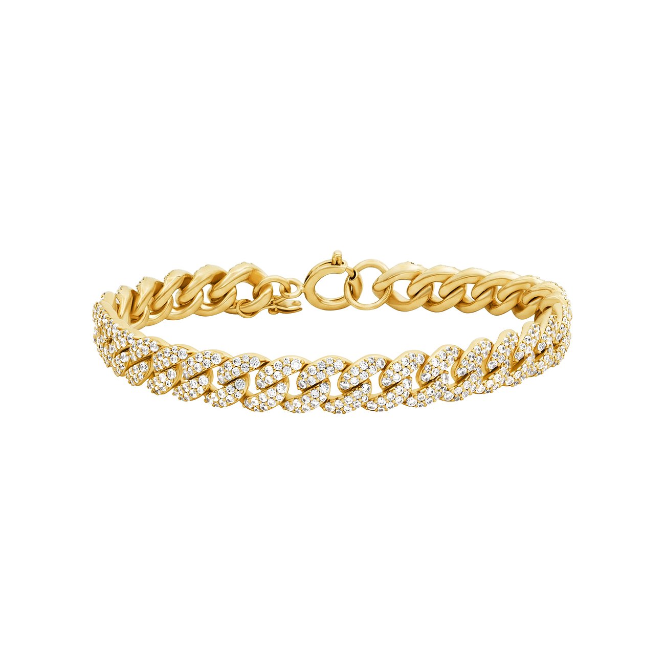 Michael Kors Kors Brilliance Damen Armband Goldfarben mit weissen Zirkonia