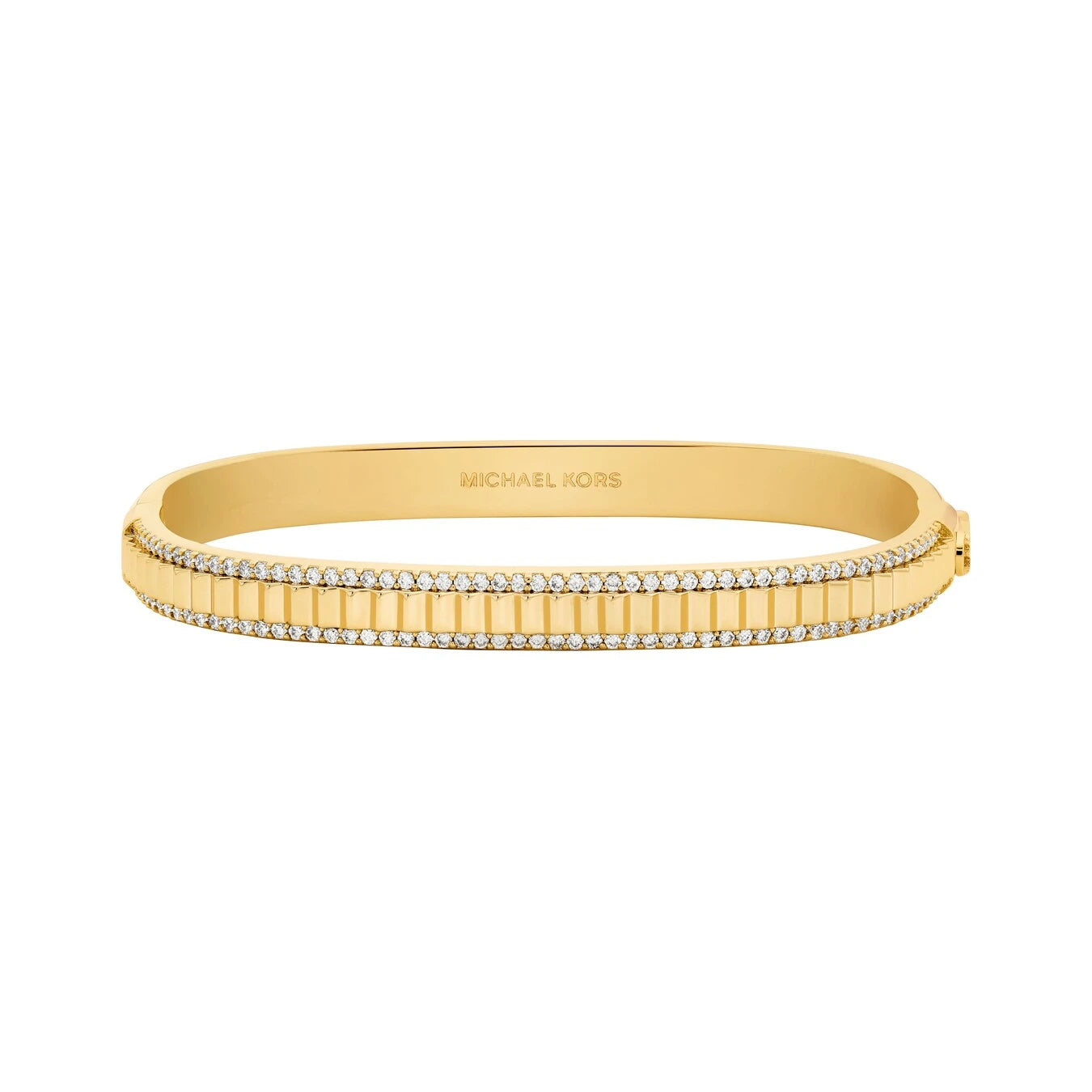 Michael Kors MK Lexington Damen Armreif aus vergoldetem Messing Goldfarben mit Zirkonia 