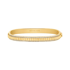 Michael Kors MK Lexington Damen Armreif aus vergoldetem Messing Goldfarben mit Zirkonia 