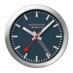 Mondaine Tischuhr mit Alarm Blau Ø 12.5cm Unisexuhr - A997.MCAL.46SBV.2